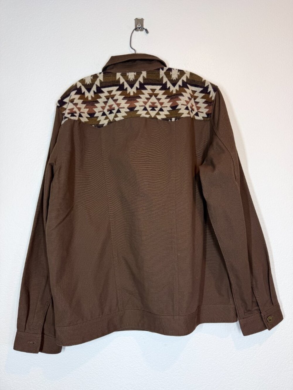 Cody James Western Jacket Brown Southwestern Canvas Chore Trucker XL - Picture 4 of 12
